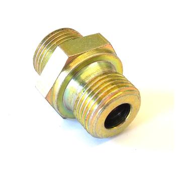 Preview: Doppelnippel G 3/8 - G 3/8 mit einseitigem Universaldichtkegel 60°