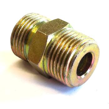 Preview: Doppelnippel G 3/8 - G 3/8 mit einseitigem Universaldichtkegel 60°