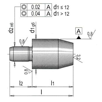 Preview: Aufnahmebolzen DIN 6321 -  B