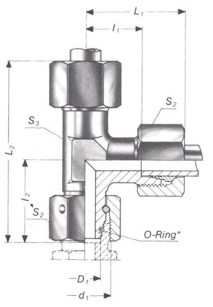 Adjustable L-connector with sealing cone EL-PL