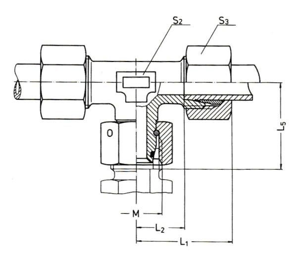 Einstellbarer T-Anschlussstutzen ET15-PL - A3C