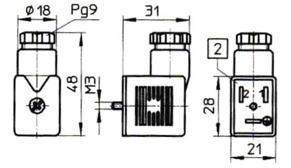 Steckdose MSSD-F für Pneumatikventile